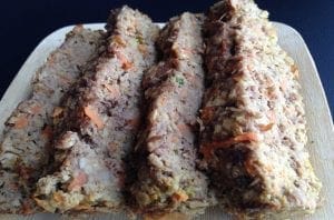 Chicken meatloaf dog food