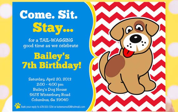 dog bithday invitation